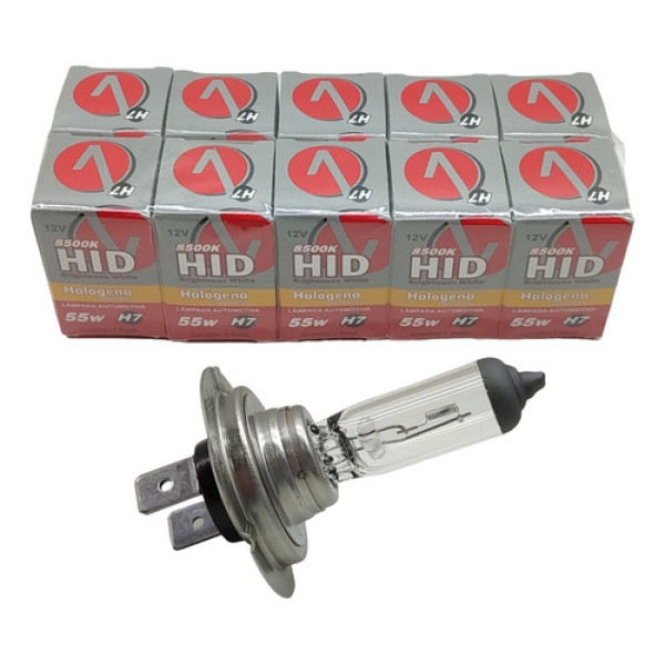 Kit 10 Lâmpadas Automotiva Halógena H7 12v 55w 8500k